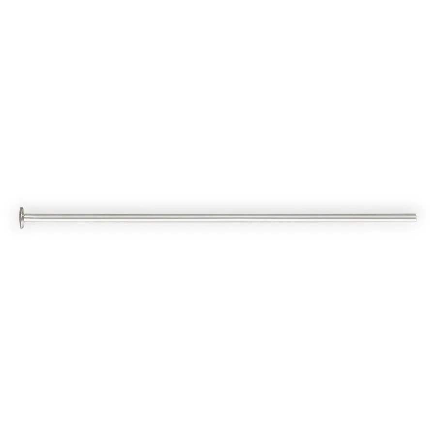 🆕🔗 Head Pin with Flat Disc (Extra Heavy, 0.81mm) in Sterling Silver