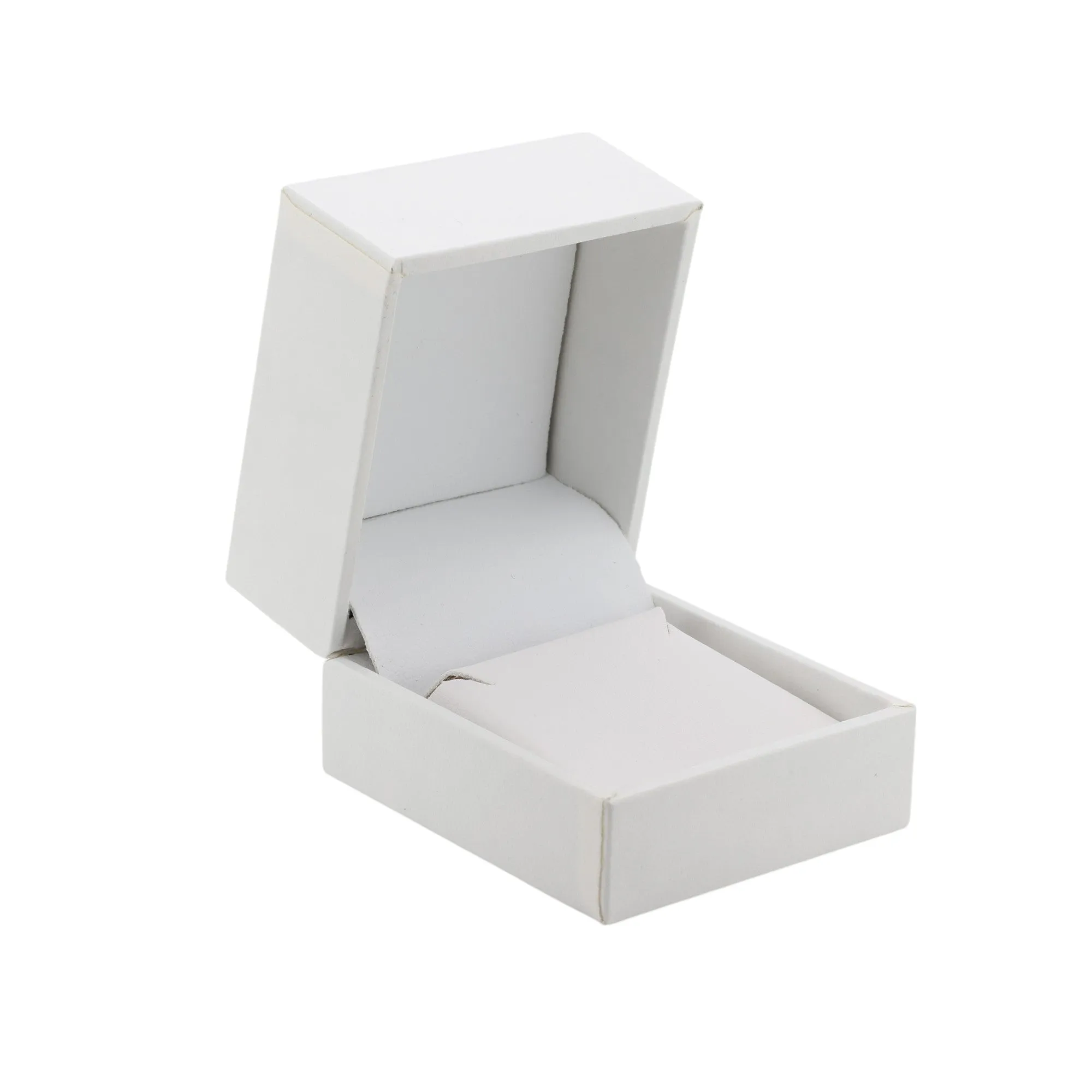 🆕📦 Leatherette Box for Earring / Pendant. Inner Leatherette (White Outer, White Inner)