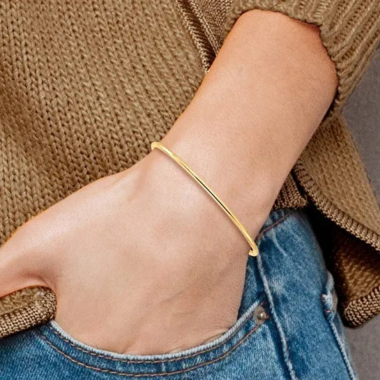 10K Yellow Gold Slip on Bangle