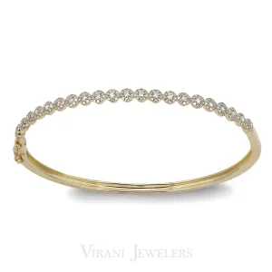 14K Diamond Bangle