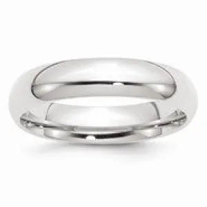 14k White Gold 5mm Standard Comfort Fit Wedding Band Ring