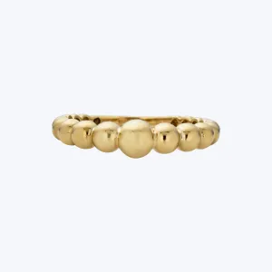 14K Yellow Gold Bead Ring