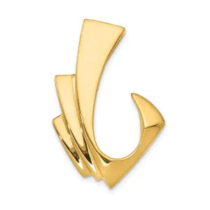 14k Yellow Gold Omega Slide Pendant