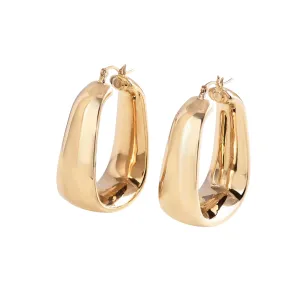 18K Gold Vermeil  Large Hoop Earrings