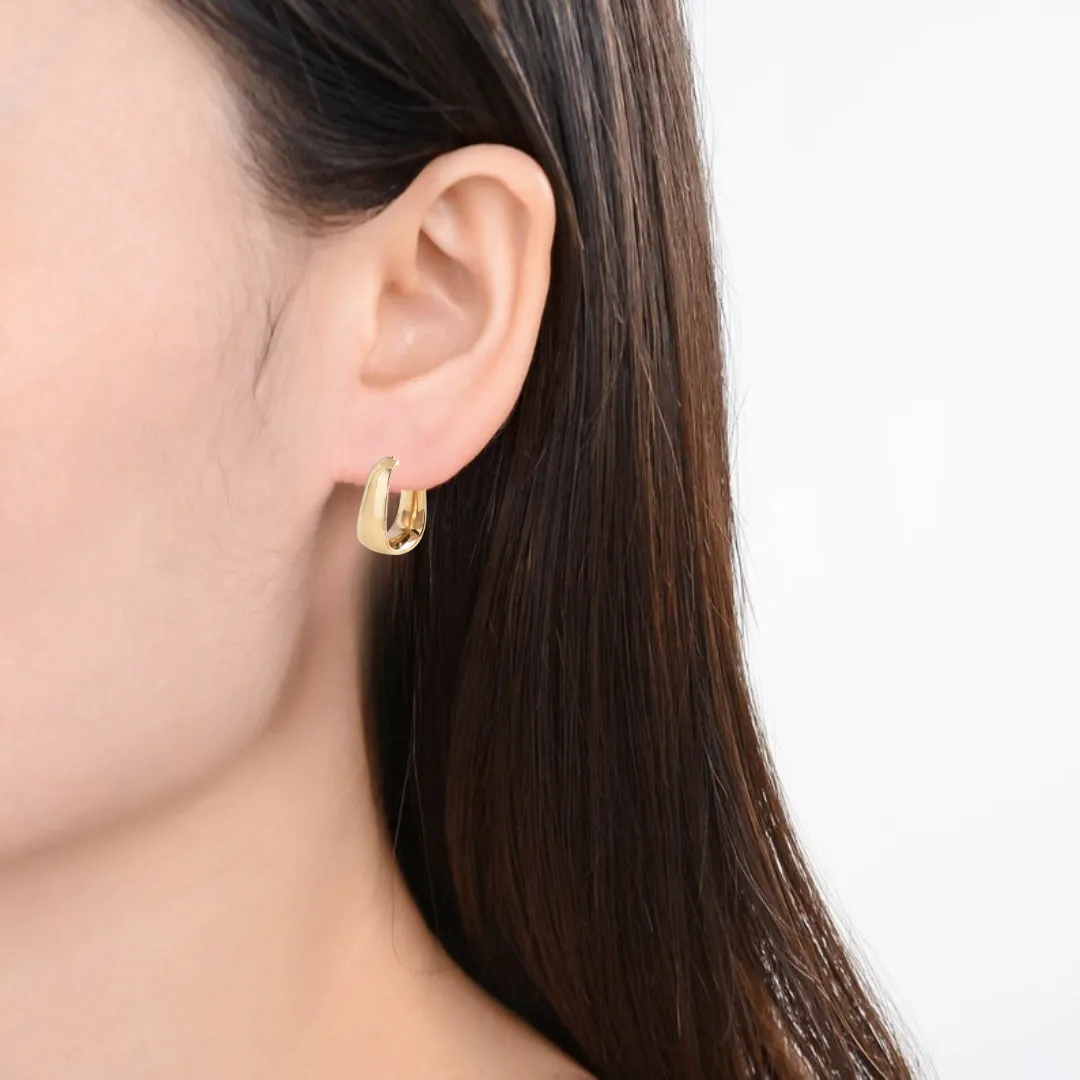 18K Gold Vermeil  Large Hoop Earrings