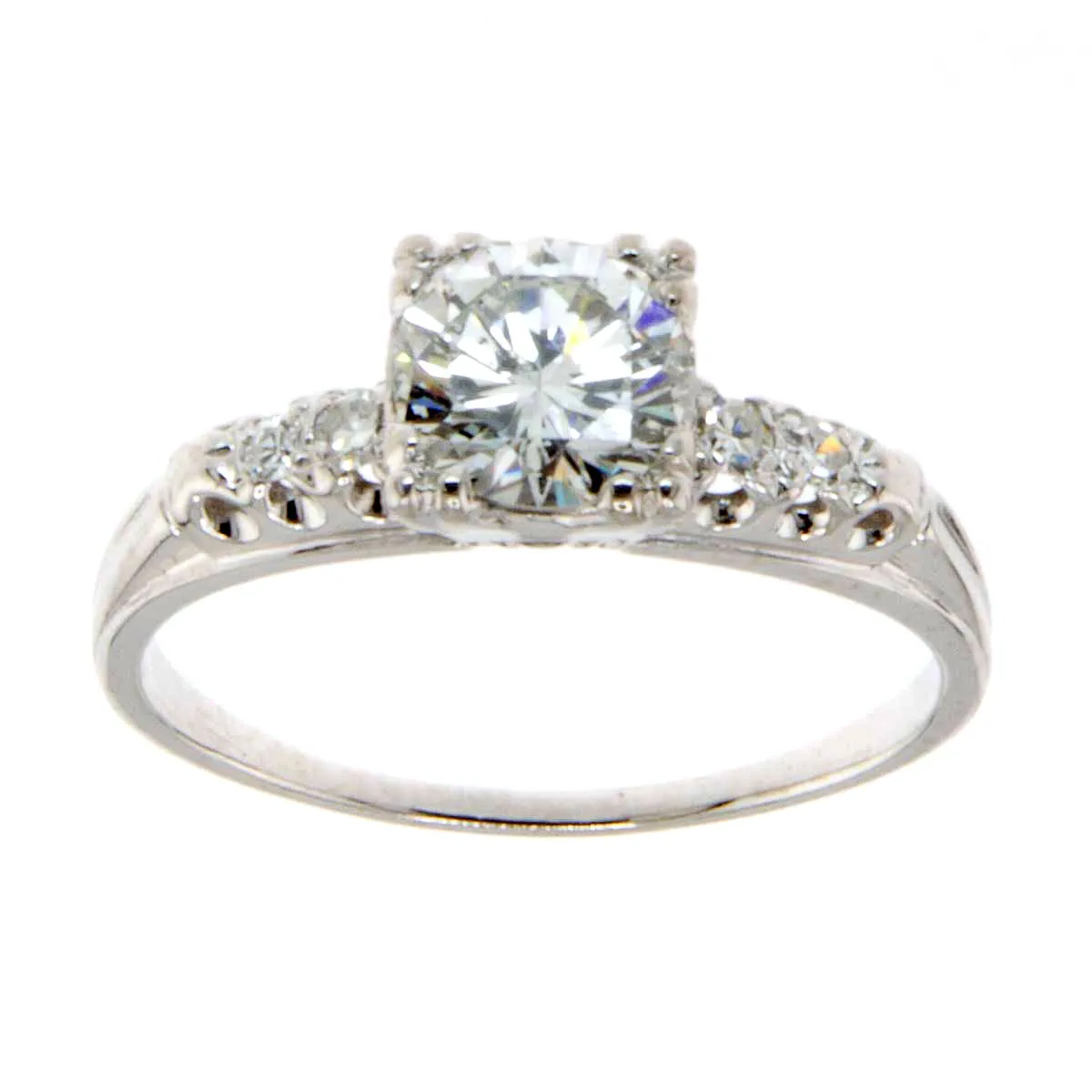 1950s 1.00ct Diamond Engagement Ring