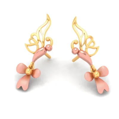 22k Modern And Stylish Gold Earrings Design