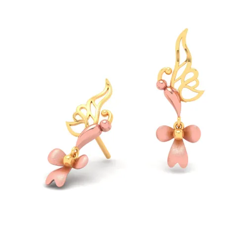 22k Modern And Stylish Gold Earrings Design