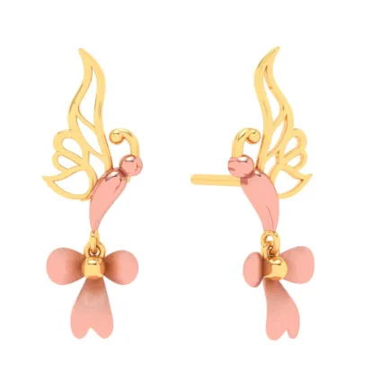 22k Modern And Stylish Gold Earrings Design