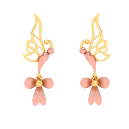 22k Modern And Stylish Gold Earrings Design