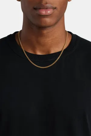 2.5mm Micro Cuban Chain - Gold