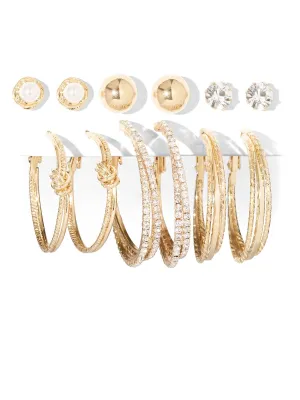 6-Piece Goldtone Earring Set