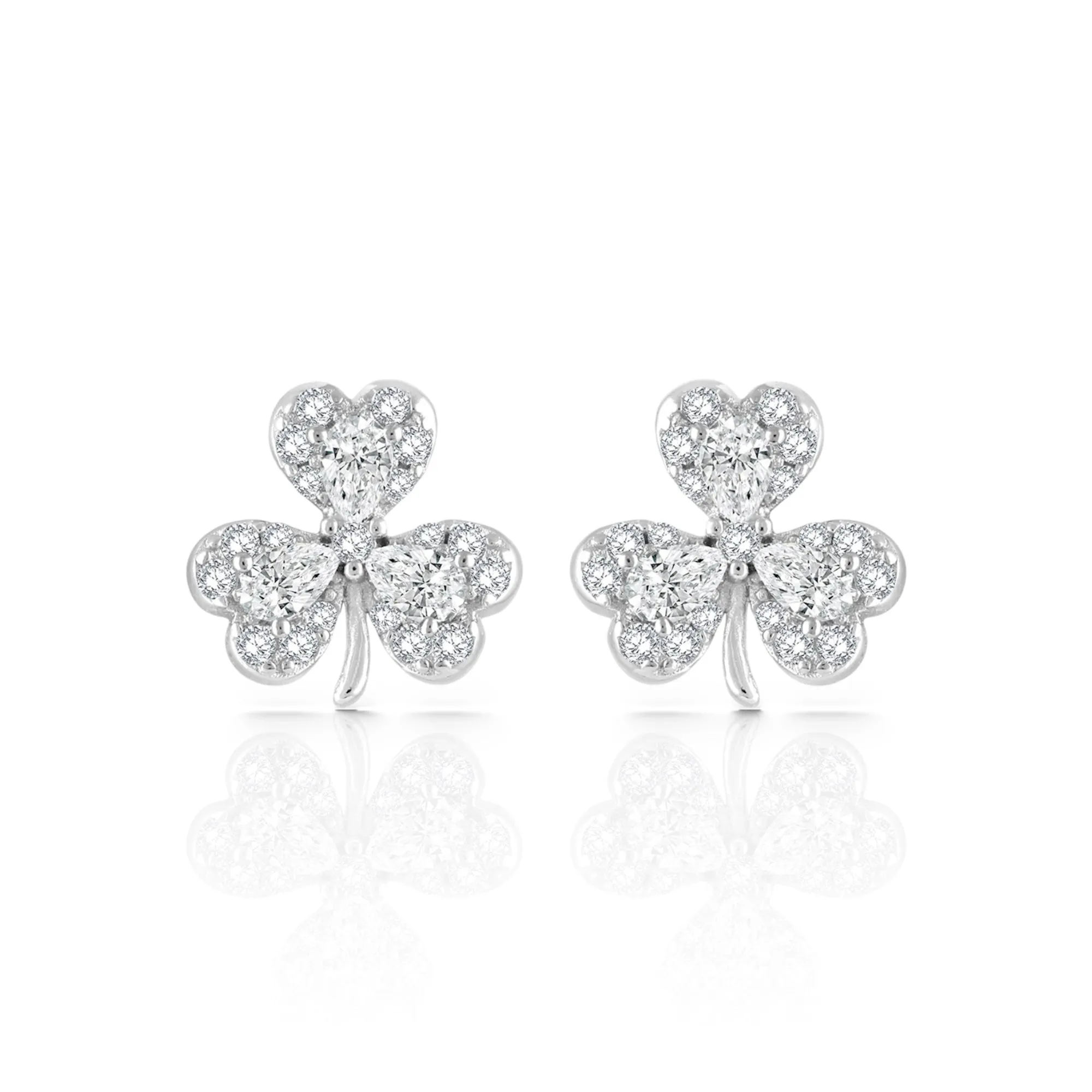 925 Sterling Silver Hearty Leaf Earrings