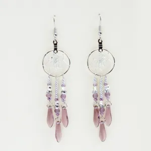 Amethyst Dreamcatcher Earrings