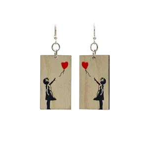 Banksy Floating Away Earrings #1511