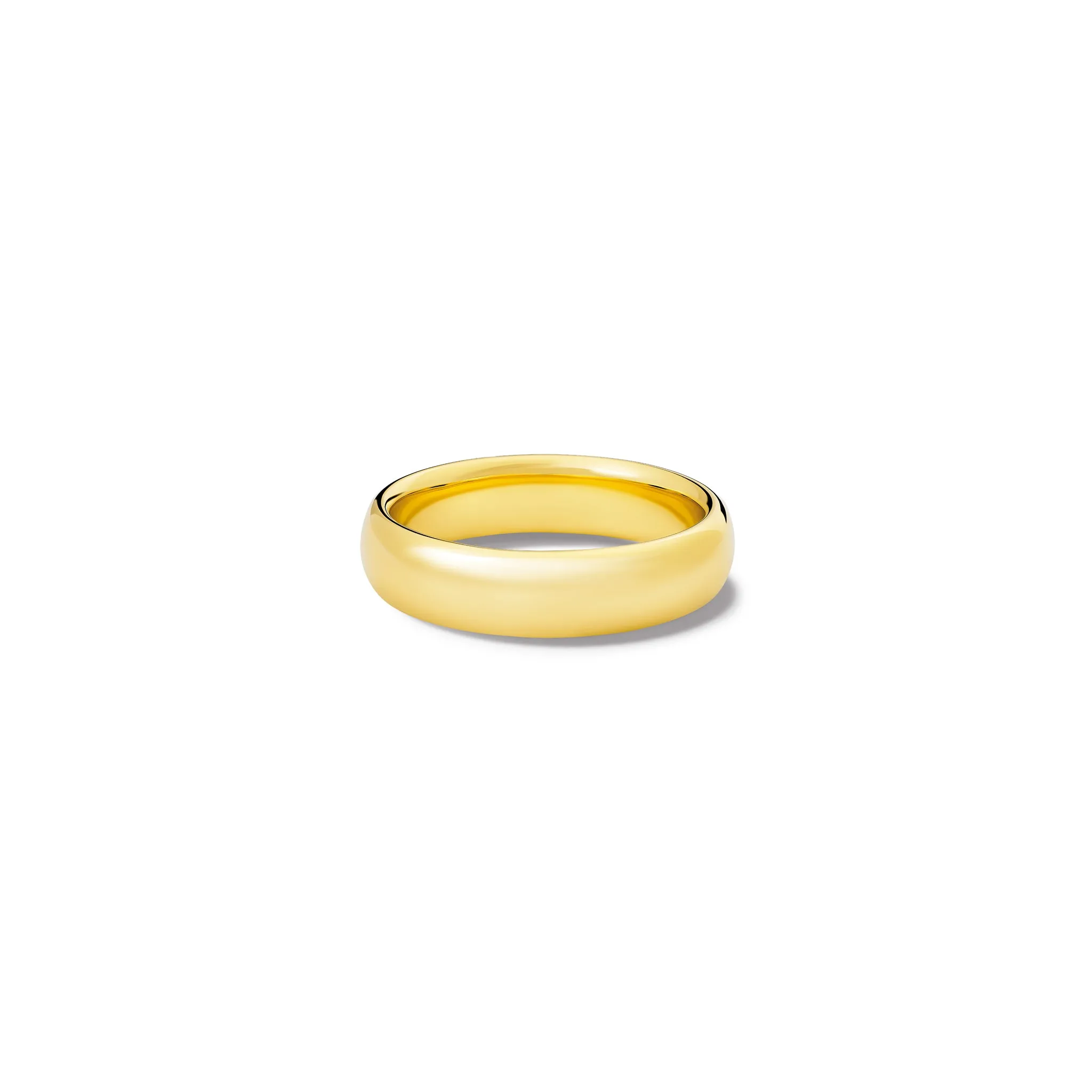 Barrel 5mm Wedding Band 18ct Yellow Gold