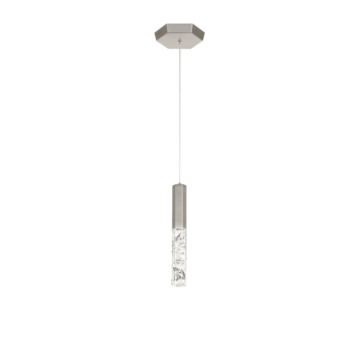 Basalt 10 in. LED Pendant Light Brushed Nickel Finish