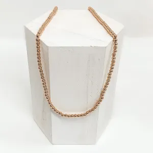 Beaded Bliss 4mm Necklace in Gold