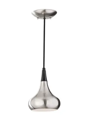 Bermondsey One Light Mini Brushed Steel Pendant Light - ID 6563