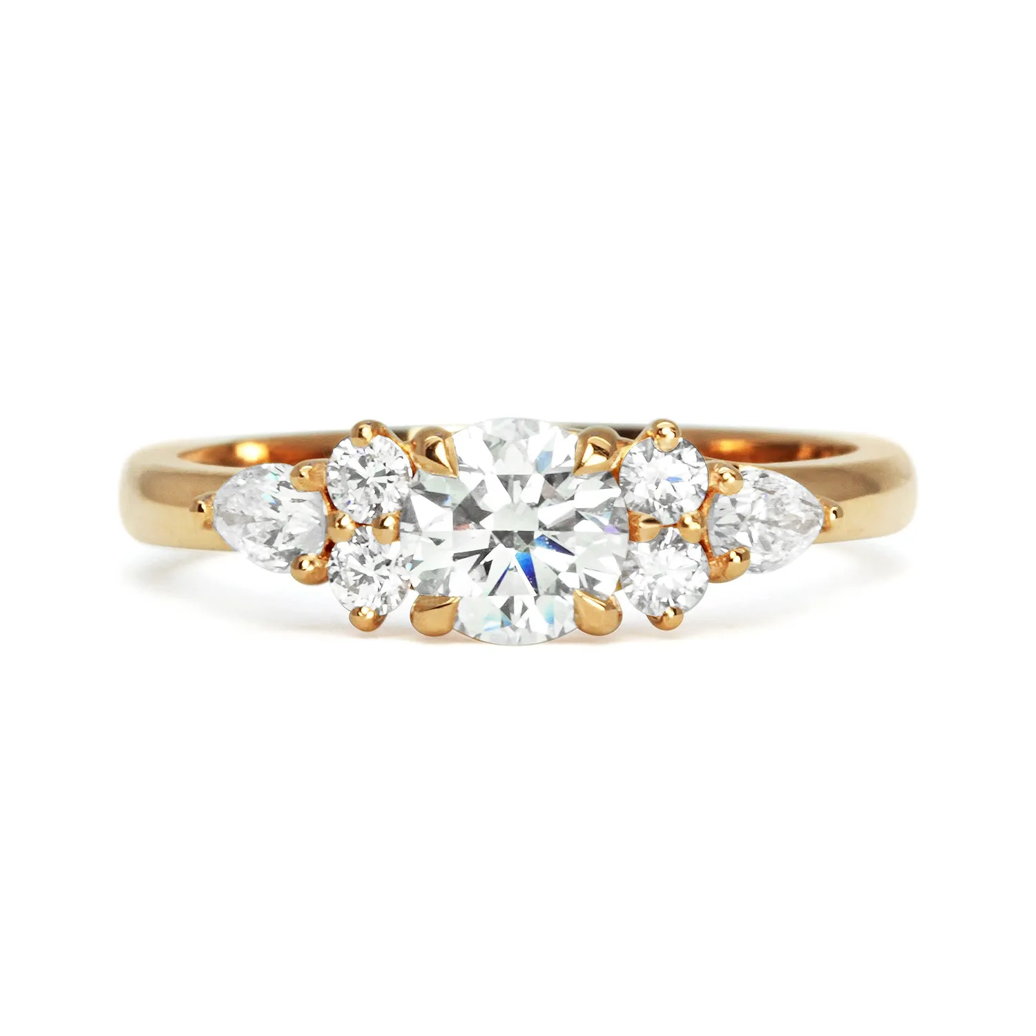 Bespoke James Artisanal Diamond Cluster Engagement Ring