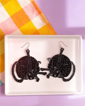 Black Cat Earrings