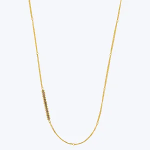 Black Diamonds 18k Textile Station Necklace