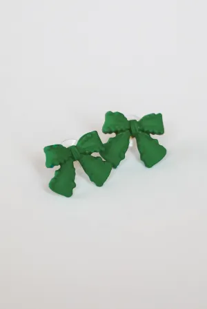 Clara Matte Bow Earrings