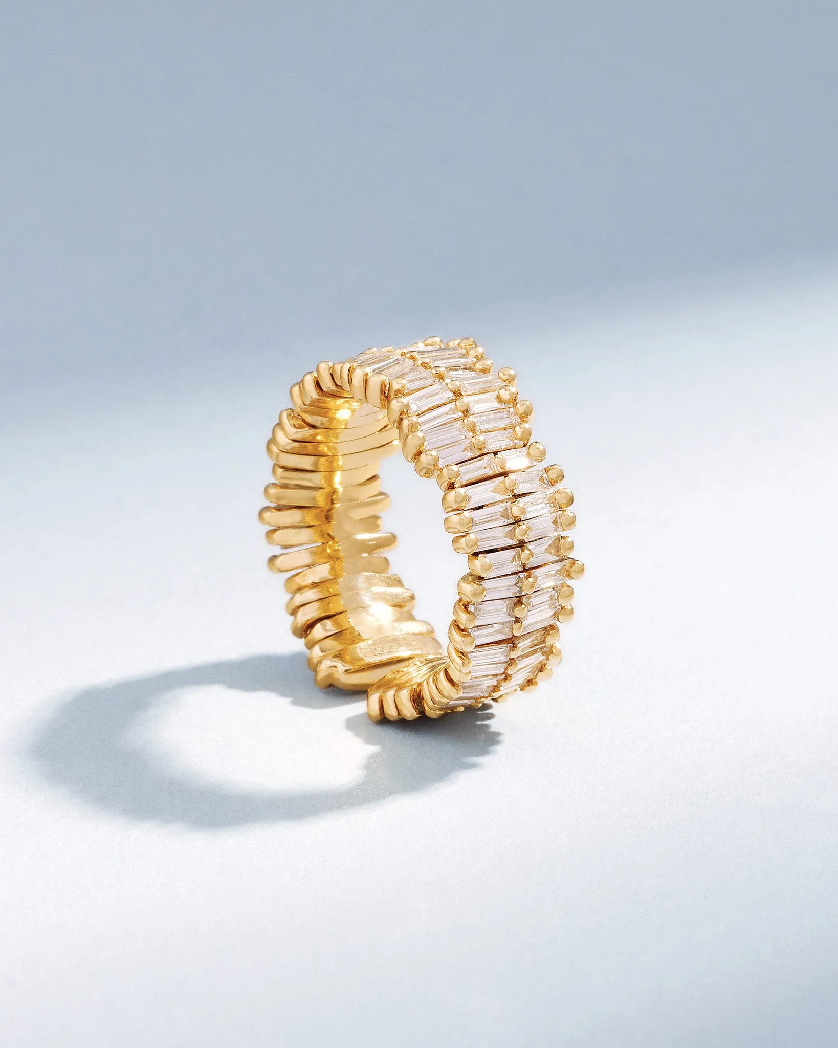 Classic Gold Full Baguette Midi Eternity Band