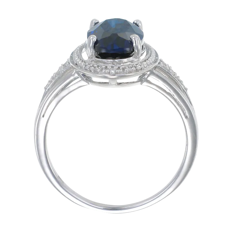 Classic Oval Blue Sapphire Ring