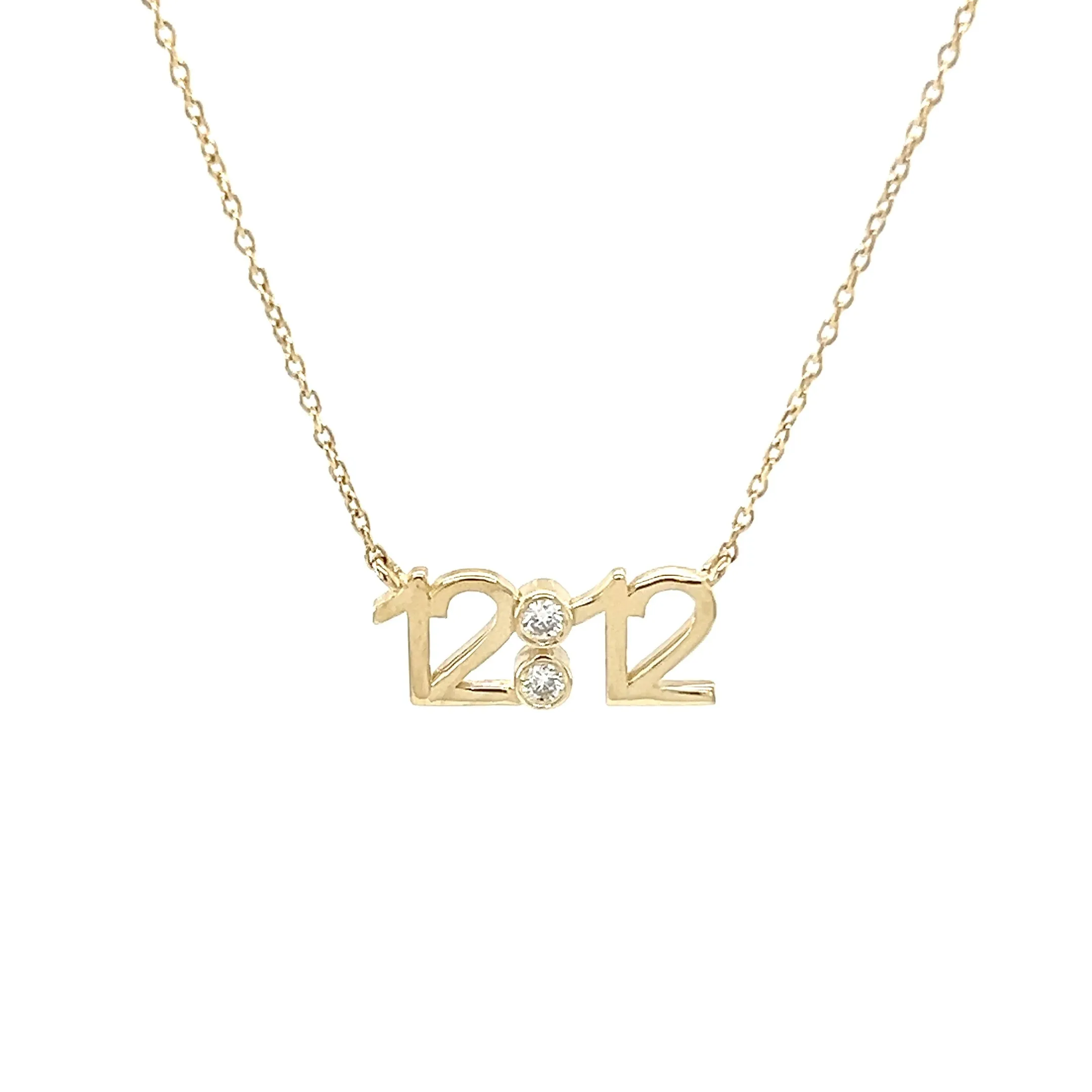 Custom Solid Gold Hour Necklace