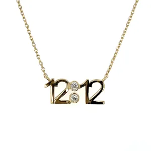 Custom Solid Gold Hour Necklace