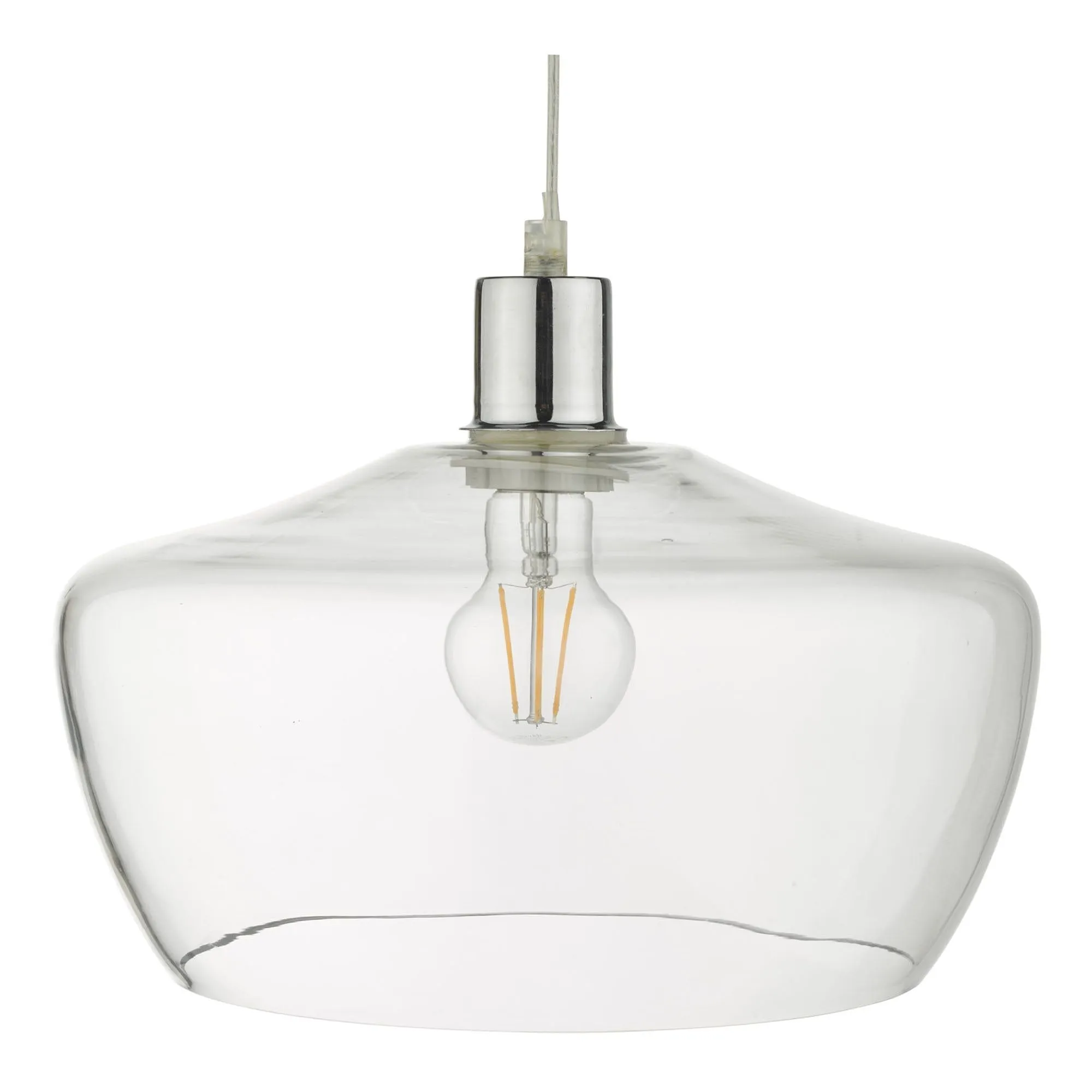 Dar FID6508 | Fidella | Easy Fit Pendant | Clear Glass