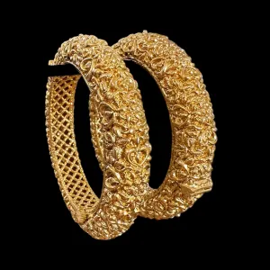 DJAN3 Antique gold plated bangles - openable ( 2.4//2.6) ( READY TO SHIP )