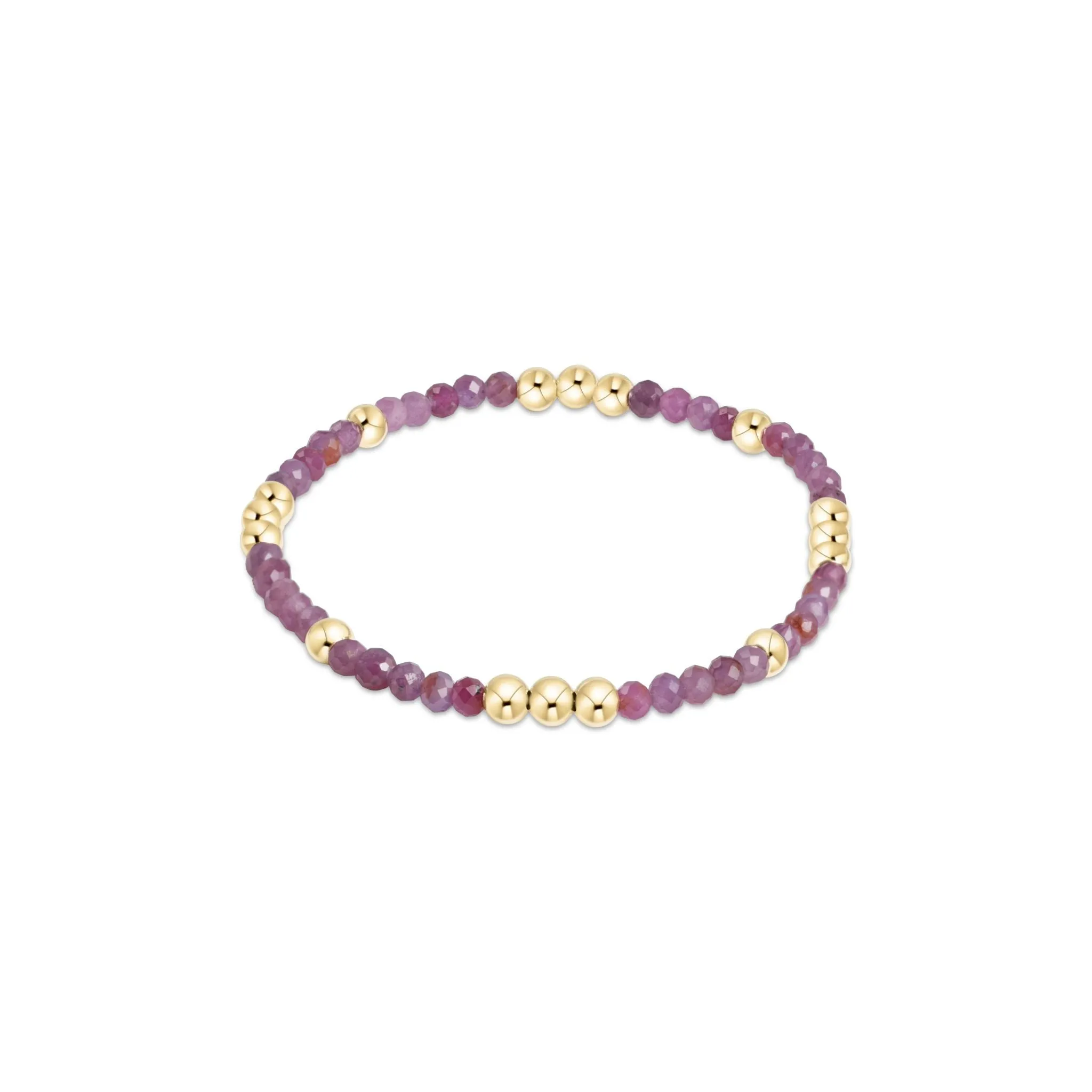 Enewton - Worthy Pattern 3mm Bead Bracelet - Ruby