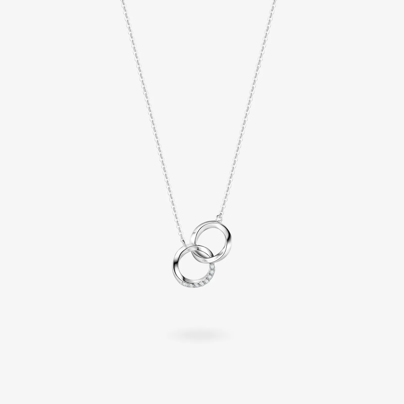 FANCIME "Together" Interlocking Sterling Silver Necklace