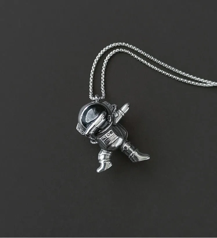 fashion hip hop astronaut necklace men and women jewelry