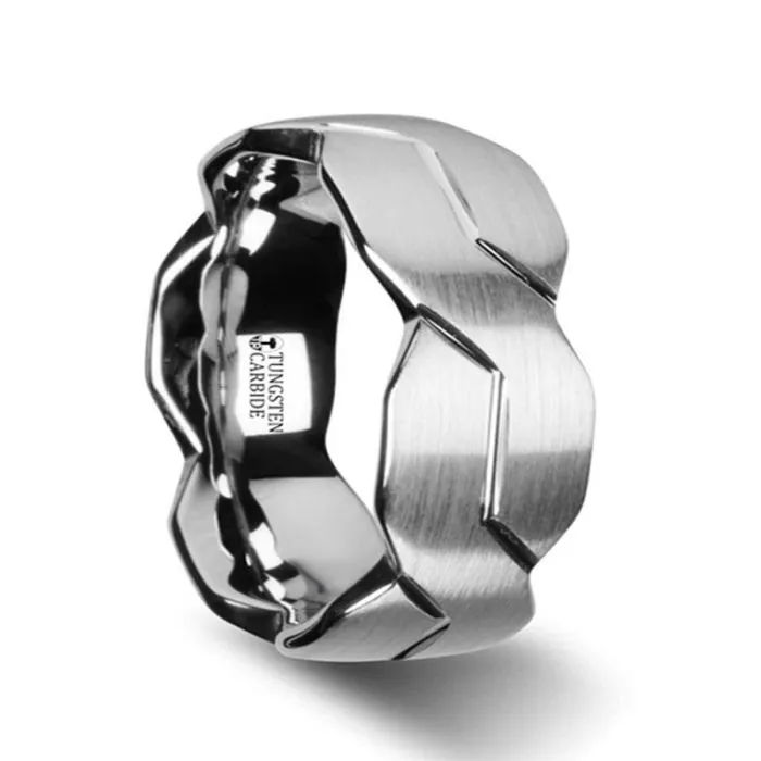 FOREVER | Tungsten Ring Carved Infinity Symbol Design