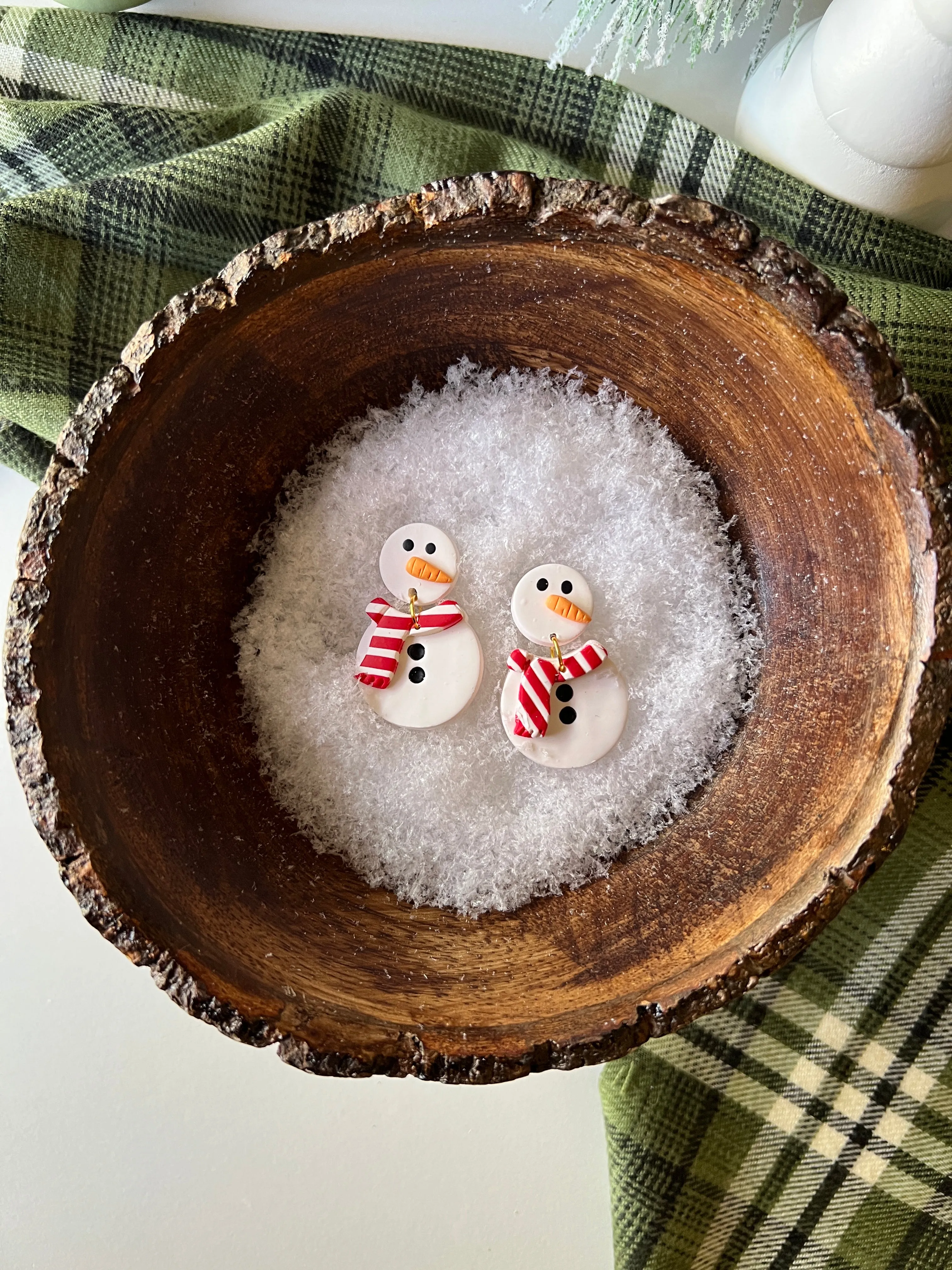 Freezy the Snowman | Clay Earrings