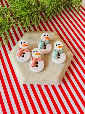 Freezy the Snowman | Clay Earrings