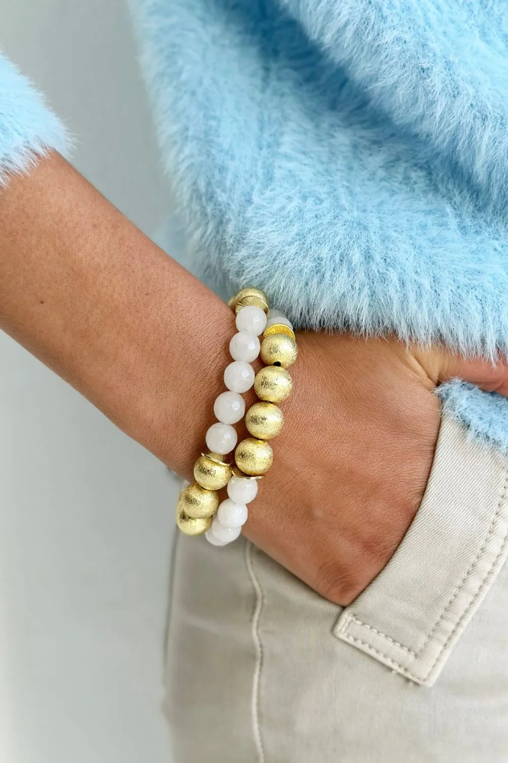 Glamour Puss bracelet | Gold and Moonstone