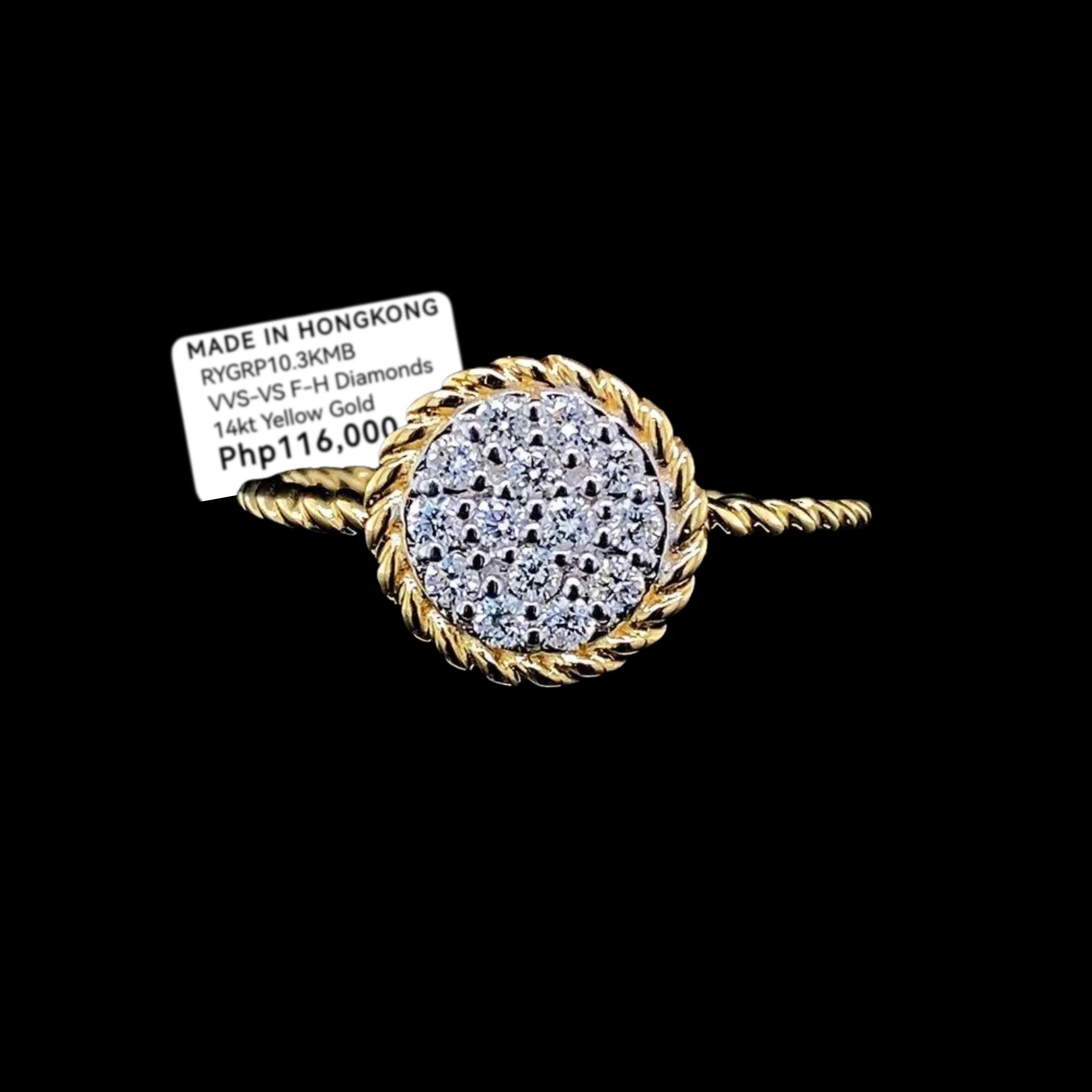 Golden Classic Round Diamond Ring 14kt