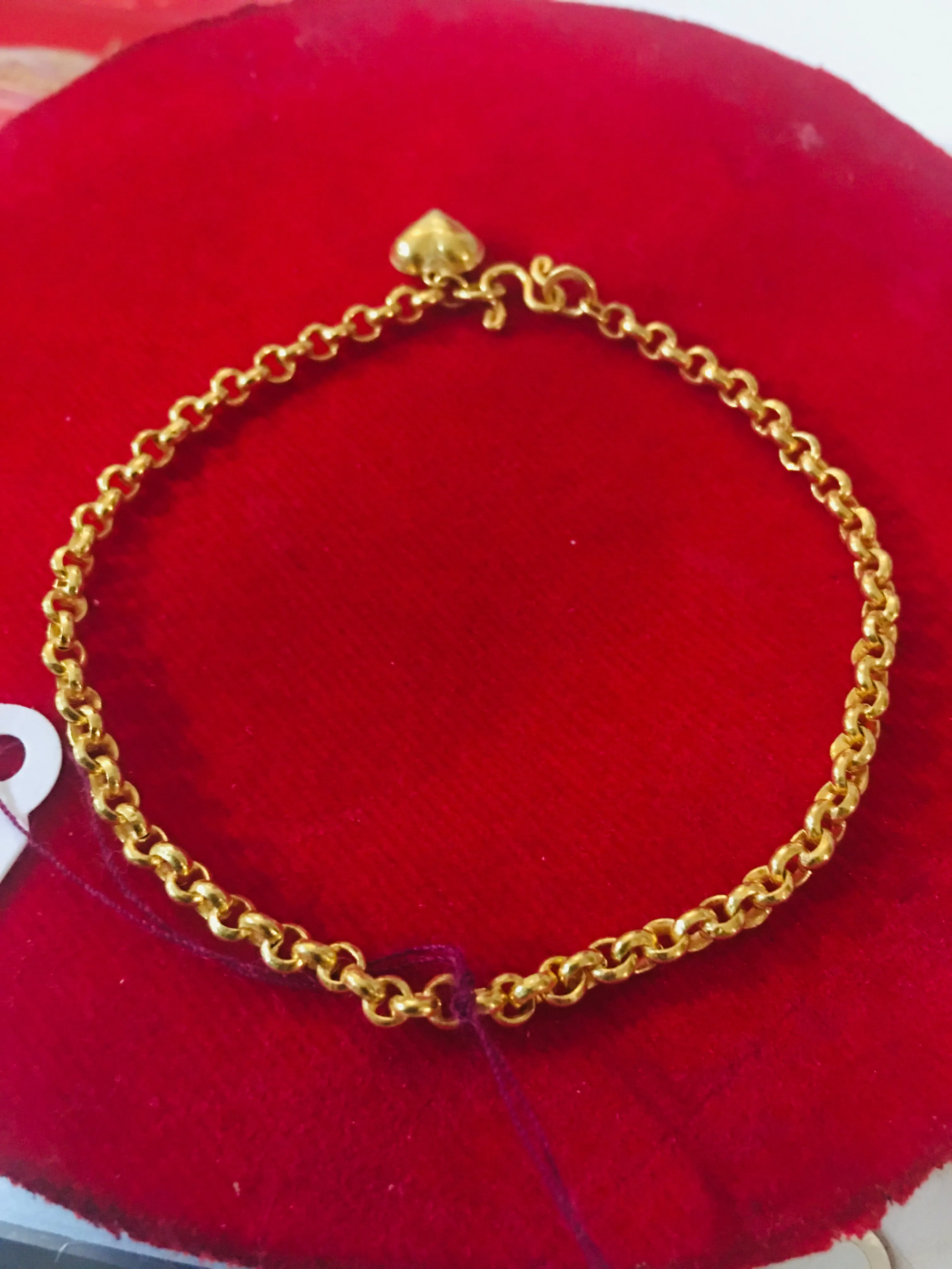 Item no. SP1028 Bangkok 6.8” Bracelet Solid 23k Real Pure Gold