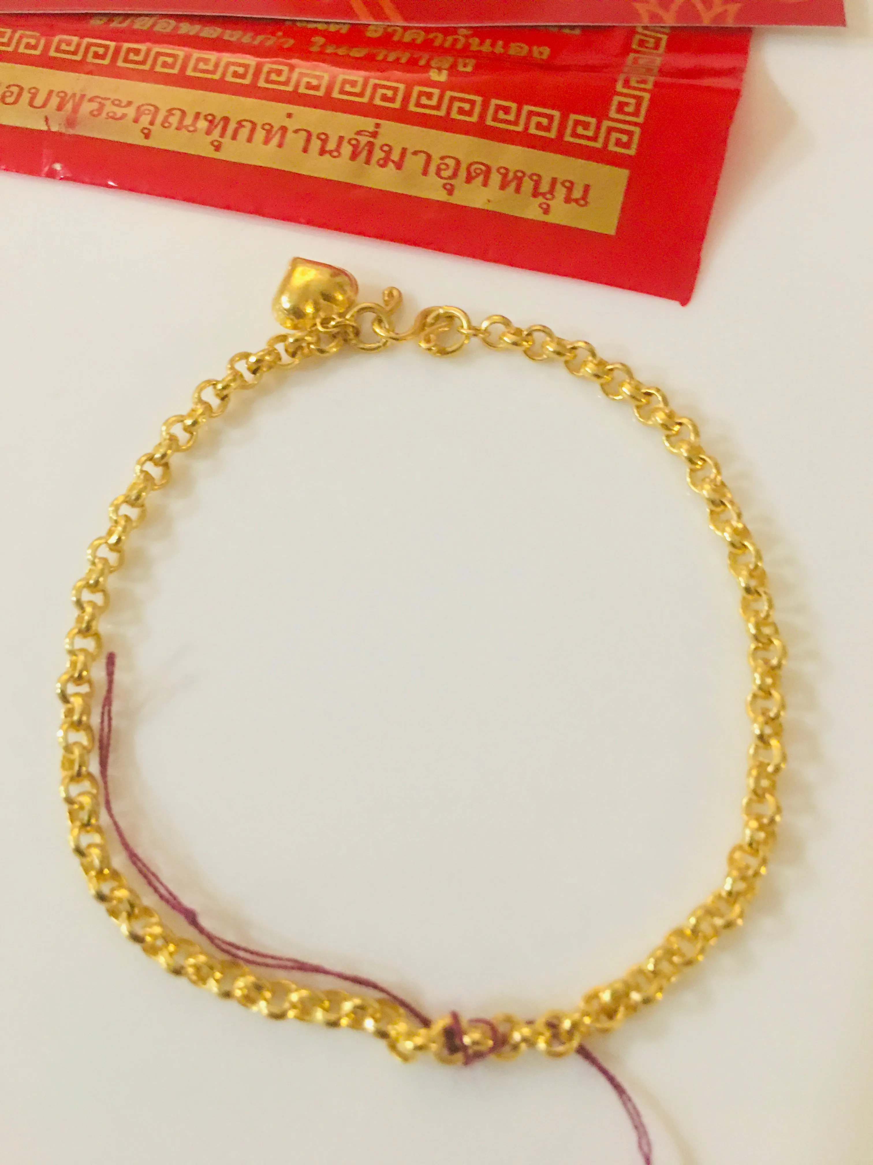 Item no. SP1028 Bangkok 6.8” Bracelet Solid 23k Real Pure Gold