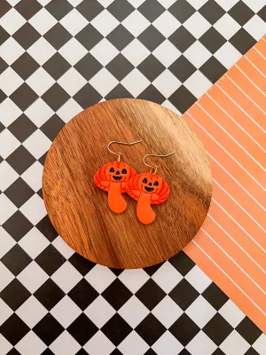 Jack O Mushroom | Clay Earrings