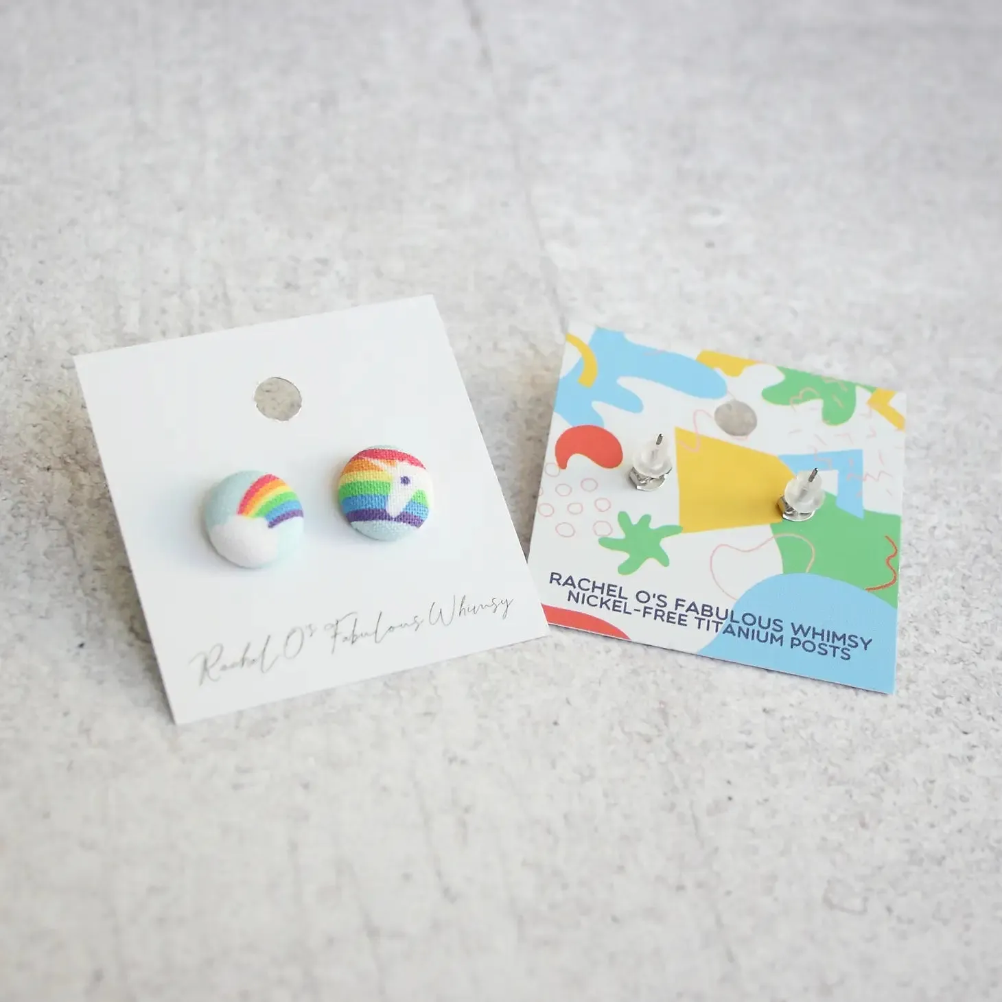 Landline Phone Fabric Button Earrings | Handmade in the US