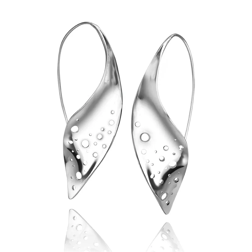 Leaf Drop Earrings (perforated)