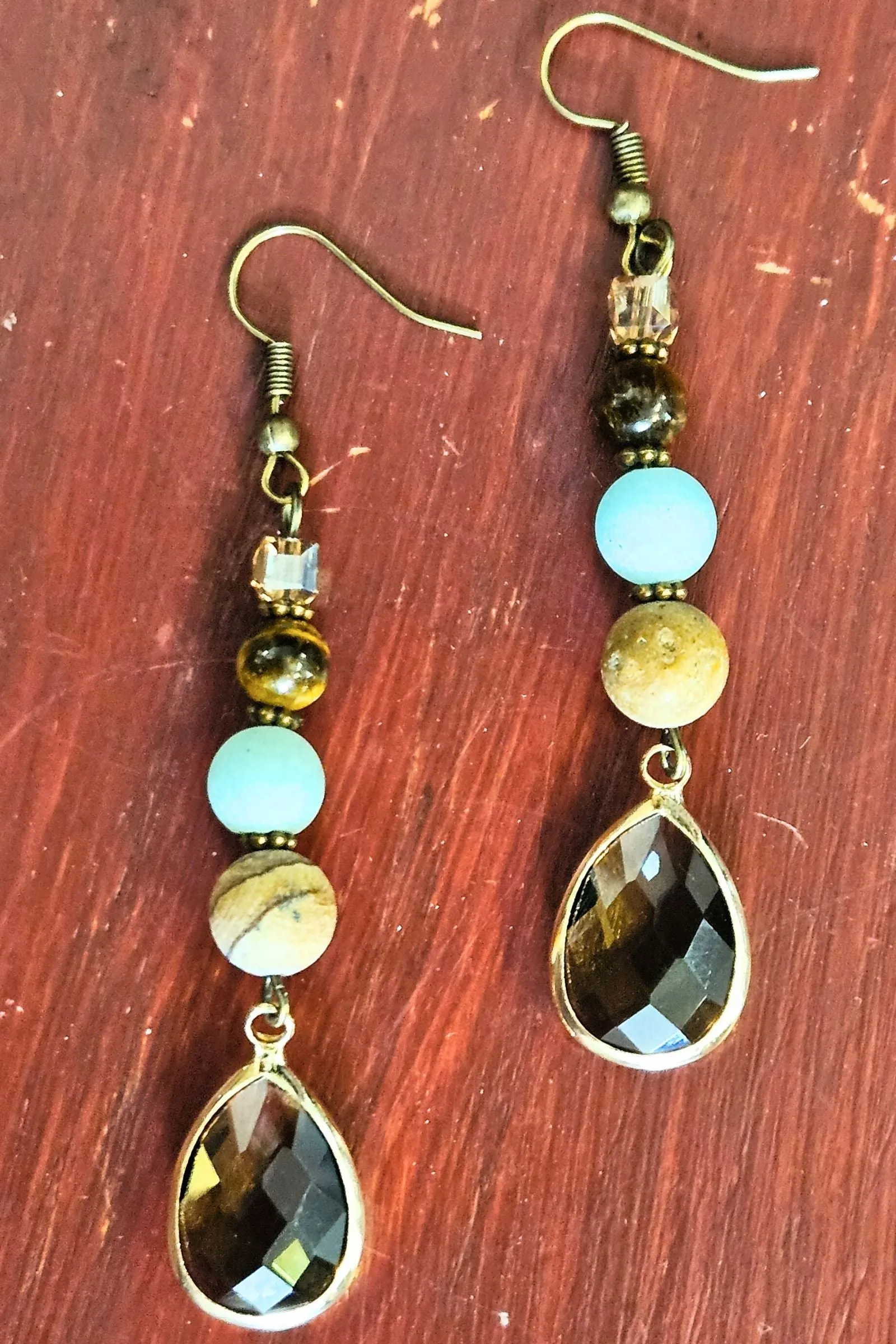 Louise Amazonite Dangle Earrings