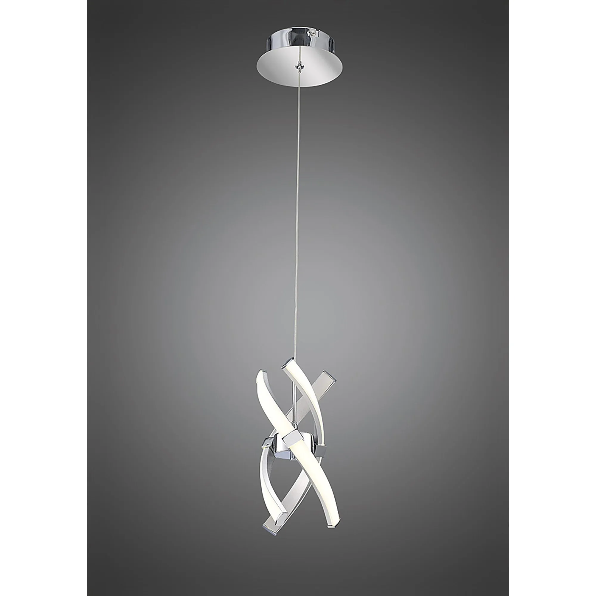 Mantra M5081 Espirales Pendant 1 Light LED Silver