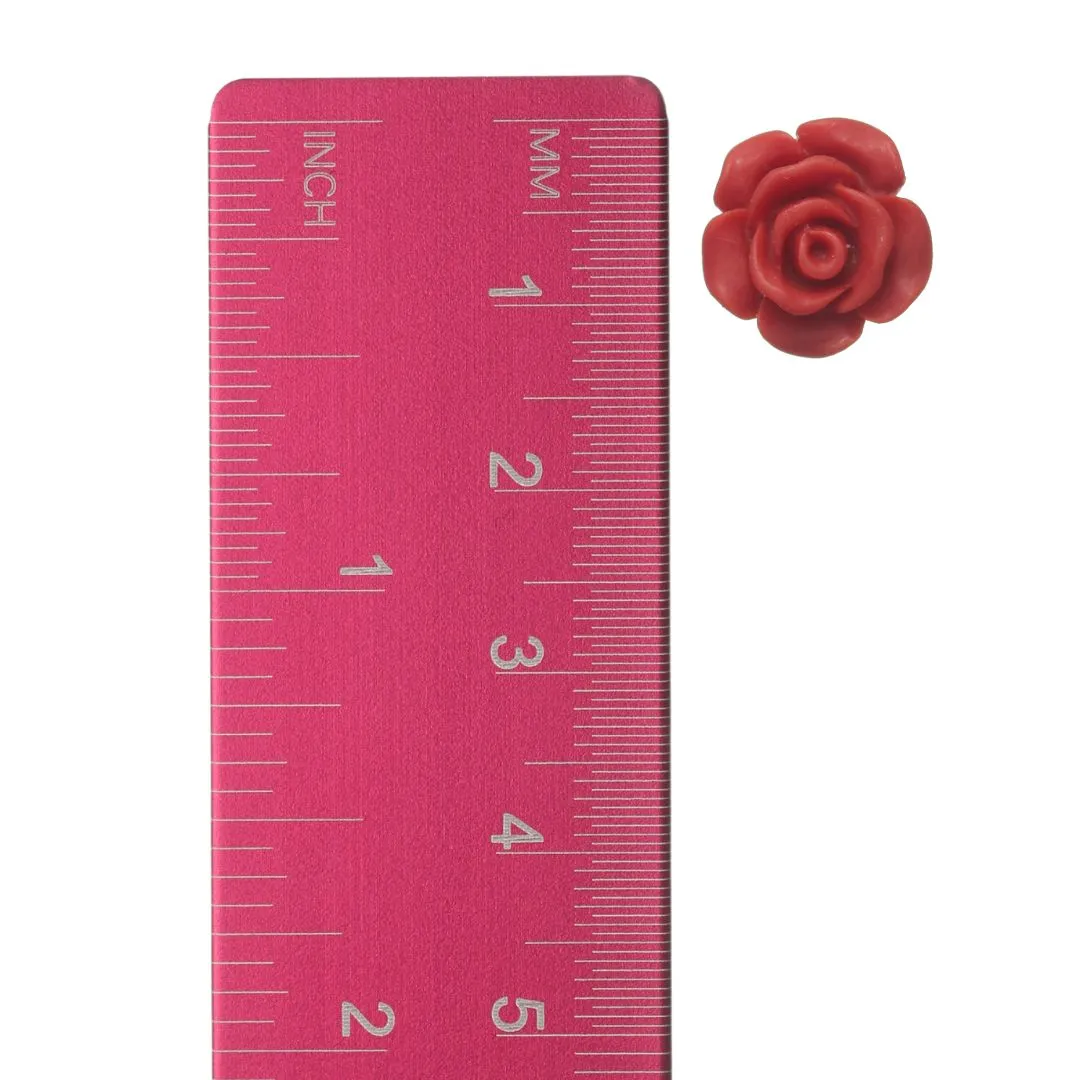 Matte Rose Studs Hypoallergenic Earrings for Sensitive Ears Made with Plastic Posts