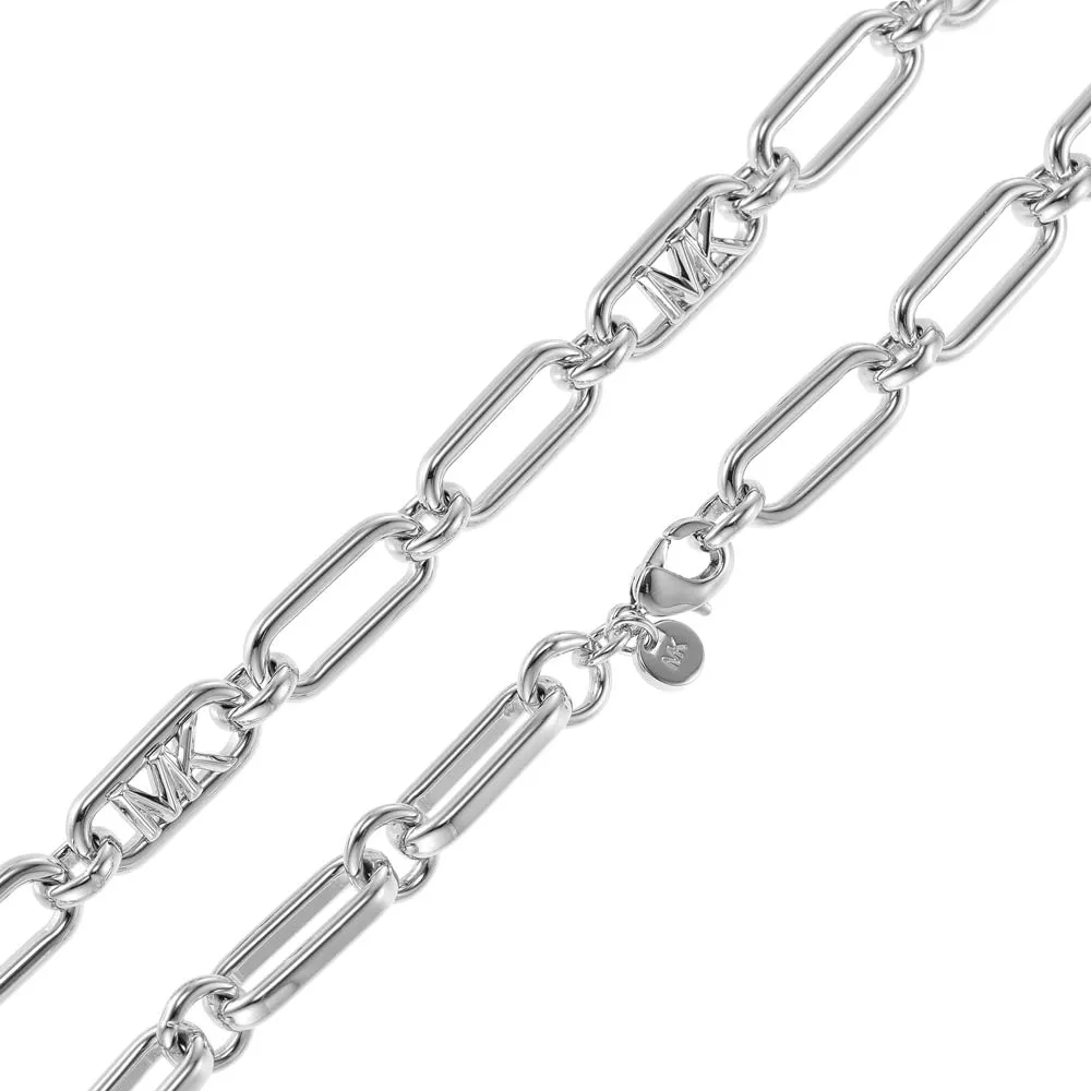 Michael Kors Platinum Plated Brass Premium Empire Link Chain